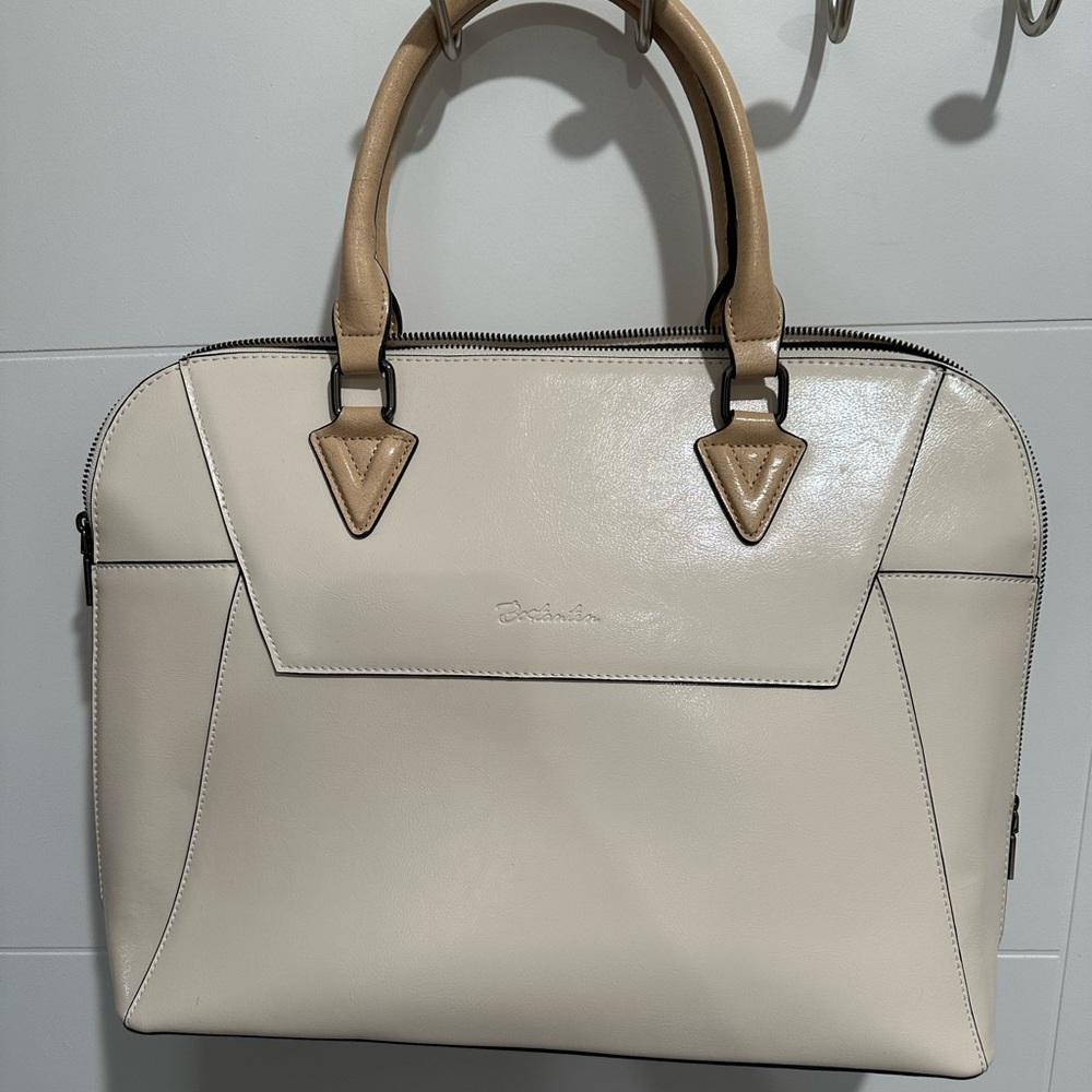 Laptop Bag Cream Stylish Computer Carrying Case